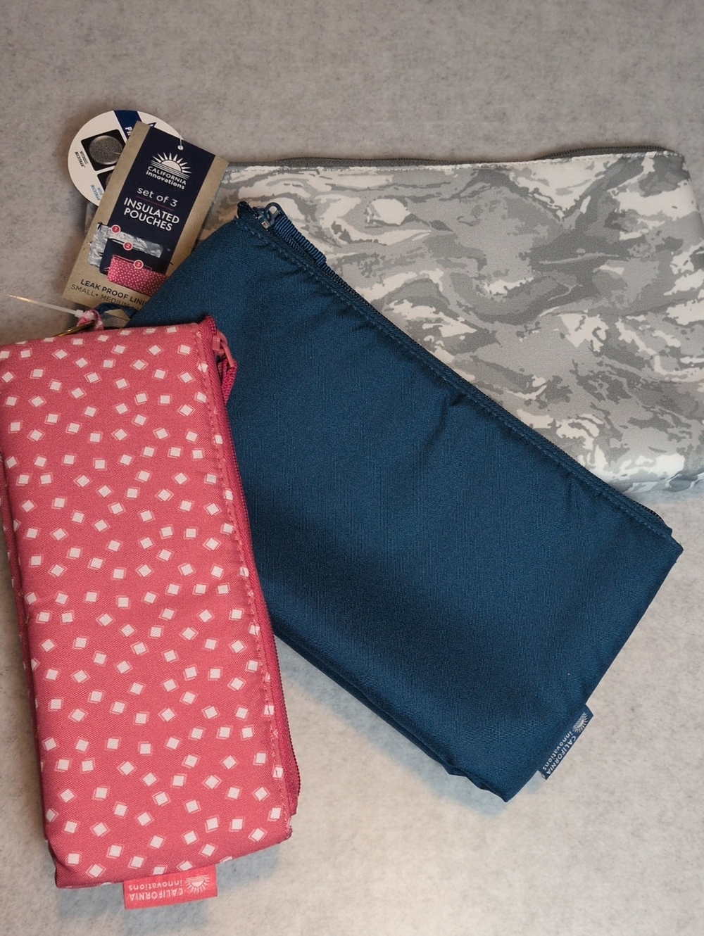 Insulated Snack Pouches Set of 3 California Innovations